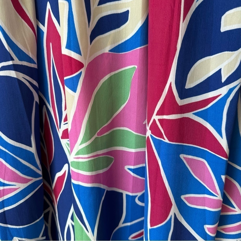 NEW True Destinations Maxi Sun Dress Swim Coverup Tropical Leaf Print, Medium - Picture 5 of 10